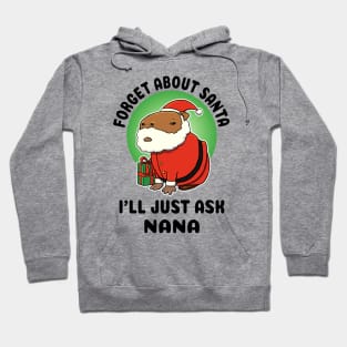 Forget about Santa I'll just ask Nana Capybara Santa Hoodie